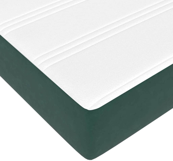 vidaXL Bettrahmen mit Matratze Dunkelgrün 120 x 200 cm Stoff 3399287 Bild 9