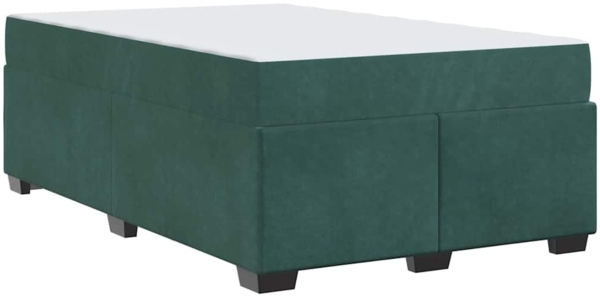 vidaXL Bettrahmen mit Matratze Dunkelgrün 120 x 200 cm Stoff 3399287 Bild 7