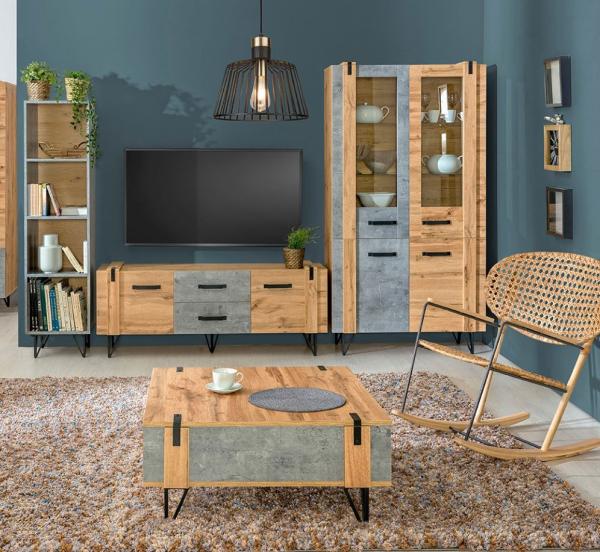 XL Küchenhängeschrank Rimini 80x96cm Glaseinsatz matt Farbe wählbar RI-W4S/80