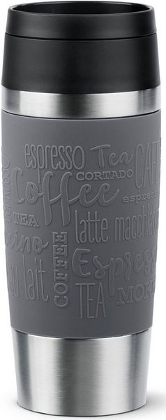 EMSA Thermobecher Travel Mug Classic, Pfeffergrau, 0.36 l