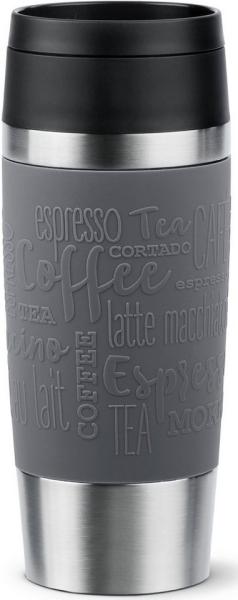EMSA Thermobecher Travel Mug Classic, Pfeffergrau, 0.36 l