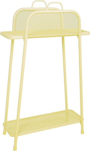 Balkonregal SZELDA - Stahl Gelb 105,5x27x65,5cm | Blumenregal Terrasse Pflanzenständer Pflanzenhalter