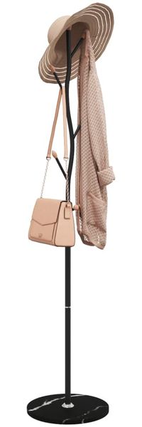vidaXL Garderobenständer Schwarz 177 cm Pulverbeschichtetes Eisen 377092
