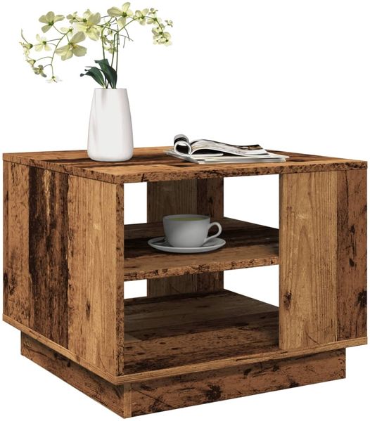 vidaXL Couchtisch Altholz-Optik 55x55x42 cm Holzwerkstoff 856802