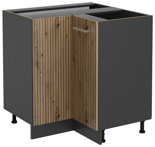 Eckunterschrank R-Line Artisan-Eiche 75.6 cm ohne Arbeitsplatte Vicco Bild 5