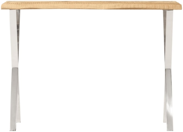 vidaXL Konsolentisch mit Baumkante 105x33x76 cm Massivholz Mango 372764