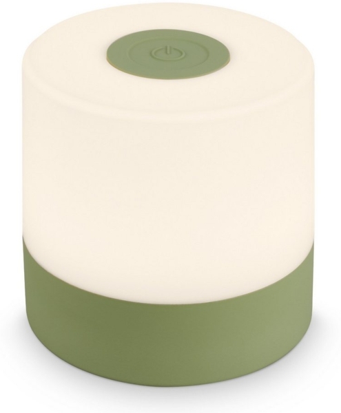 BRILONER – Mini LED Tischlampe Kabellos, Dimmbare Nachttischlampe Touch, Schreibtischlampe, Leselampe, Tischleuchte Outdoor & Indoor, USB-C, Camping Lampe, Warmweißes Licht, 7x7 cm, Grün