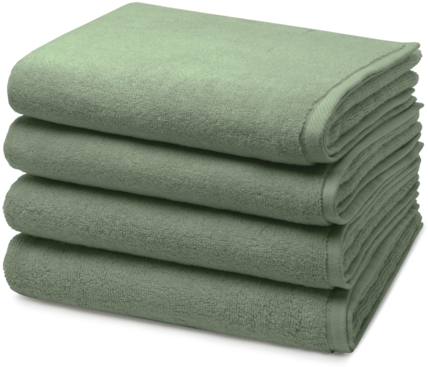 Ross Sensual Skin 4 tlg. Frottier-Set - 4 X Handtuch (50 X 100cm) - 500 g/m2 - Piniengrün
