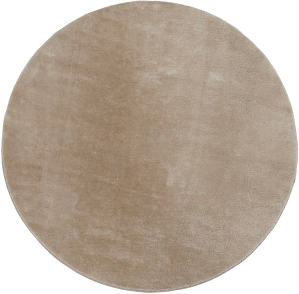 Paco Home Teppich Cadiz 630, rund, Höhe: 14 mm, Kurzflor, Uni-Farben, besonders weich, waschbar, Wohnzimmer