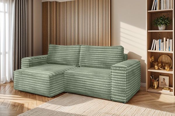 Kaiser Möbel Ecksofa L-förmiges Bohoo mit Schlaffunktion stoff Velo