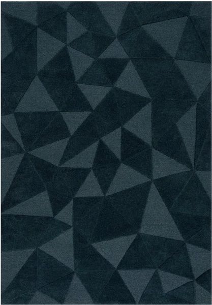 FLAIR RUGS Wollteppich Shard, rechteckig, Höhe: 10 mm, Hoch-Tief Effekt, Handgearbeitet
