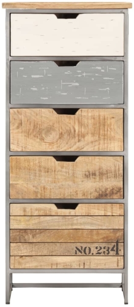 vidaXL Beistellschrank mit Schubladen 45x30x105 cm Mango Massivholz 286535