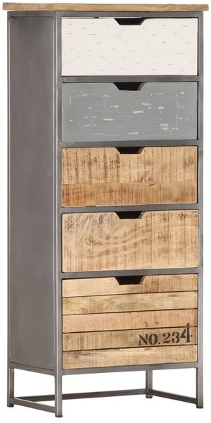 vidaXL Beistellschrank mit Schubladen 45x30x105 cm Mango Massivholz 286535