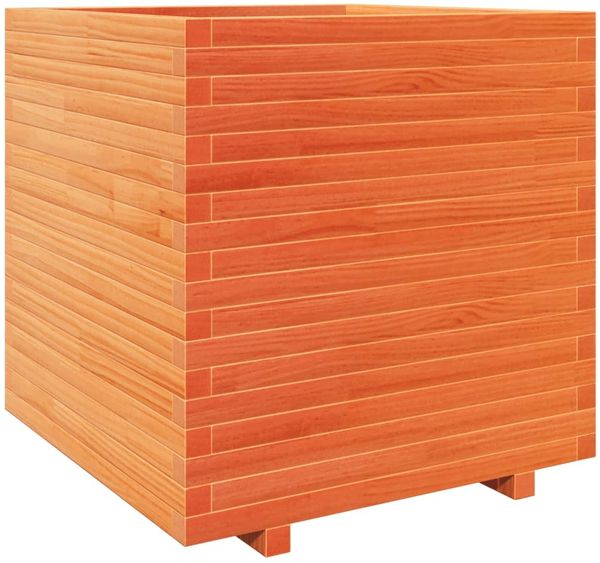 vidaXL Pflanzkübel Wachsbraun 70x70x72,5 cm Massivholz Kiefer 3282586 Bild 2