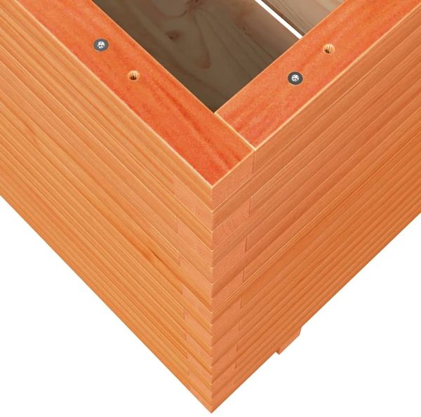 vidaXL Pflanzkübel Wachsbraun 70x70x72,5 cm Massivholz Kiefer 3282586 Bild 8