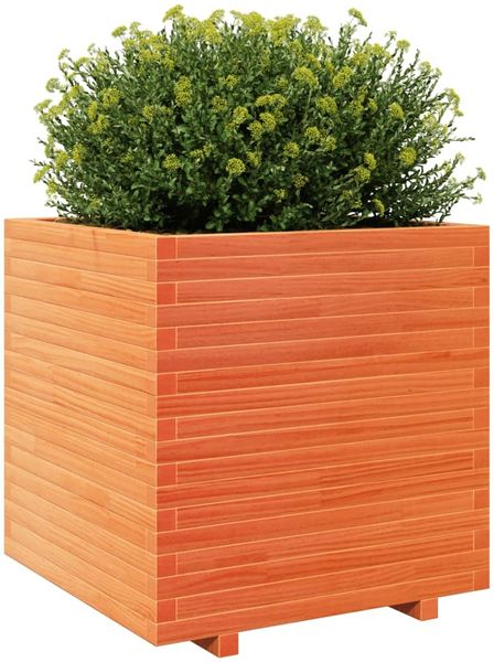 vidaXL Pflanzkübel Wachsbraun 70x70x72,5 cm Massivholz Kiefer 3282586 Bild 4