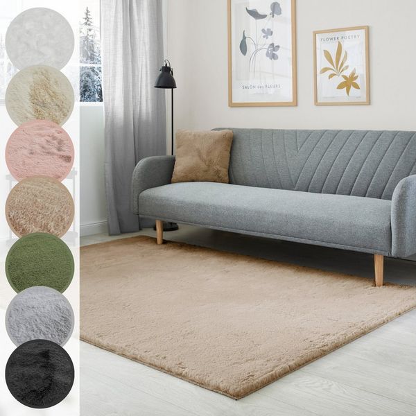 LUXOR living Fellteppich Novara, rechteckig, Höhe: 30 mm, Kunstfell, Kaninchenfell-Haptik, besonders weicher Hochflor