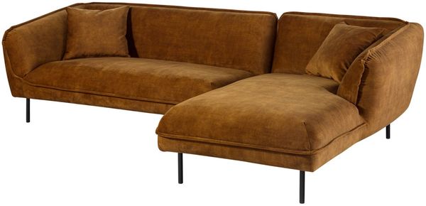 Ecksofa 277x173x76 Polyester cognac GENT