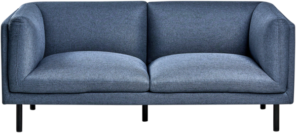 Beliani 'VORGOD' 2-Sitzer Sofa, Stoff dunkelblau, 180 x 84 x 76 cm