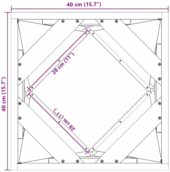vidaXL Pflanzkübel Silber 40 x 40 x 40 cm Edelstahl 883830 Bild 10