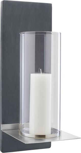 Blomus Finca Wandleuchter mit Kerze, Groß, Wandkerzenhalter, Wandleuchter, Kerzenleuchter, H 52 cm, Edelstahl, 65423