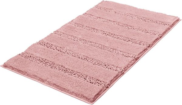 Kleine Wolke Badematte Monrovia, Höhe 23 mm, rutschhemmend beschichtet, fußbodenheizungsgeeignet, Kunstfaser, rechteckig, Badteppich, Uni Farben, gestreift, aus Mikrofaser, waschbar
