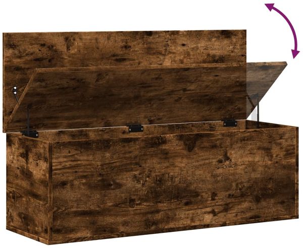vidaXL Truhe Räuchereiche 102x35x35 cm Holzwerkstoff 840692 Bild 8