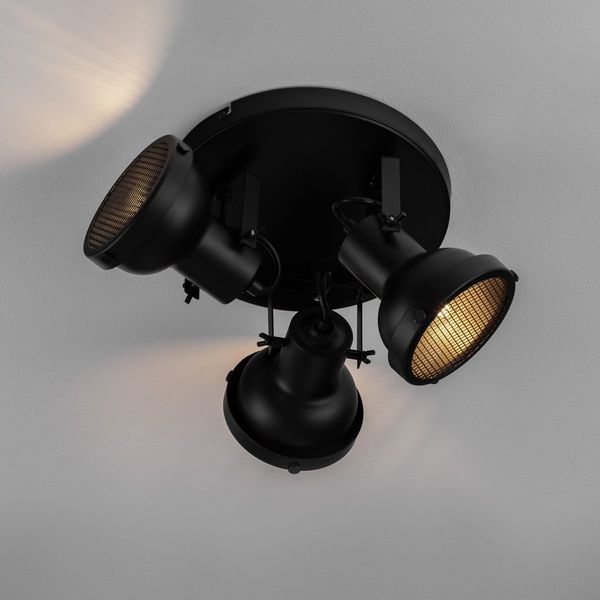 Nova Luce 9624105 RUVI Deckenleuchte 3-flammig Schwarz GU10