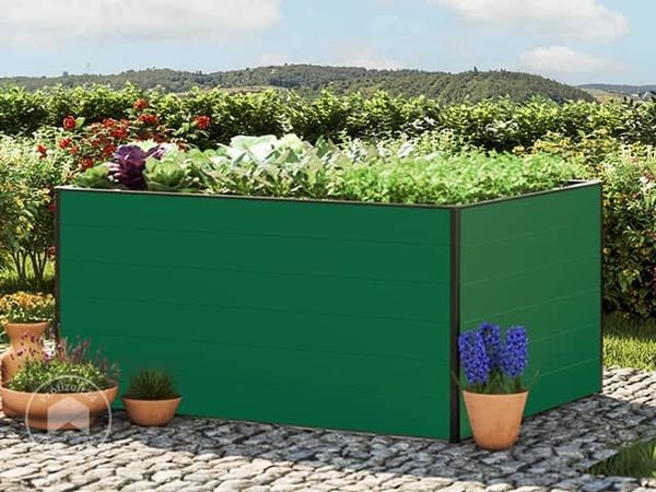 GFP Hochbeet Kräuter-Gemüse-Beet Aluminium CHRISTINA - 150x119x77cm - grün