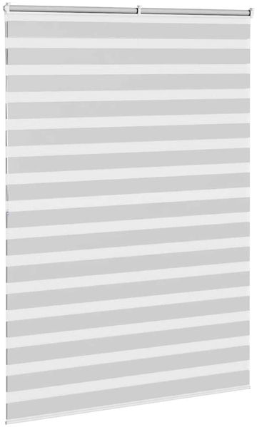 vidaXL Doppelrollo Hellgrau 155x200 cm Stoffbreite 150,9 cm Polyester 4014480 Bild 4