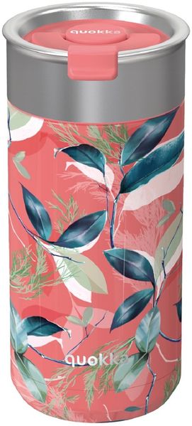 Isolierflasche mit Teesieb Thermobecher aus Edelstahl, doppelwandig, vakuumisoliert 400 ml Exotisches Korallenpink