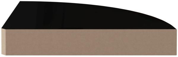 vidaXL Eck-Schweberegal Hochglanz-Schwarz 25x25x3,8 cm MDF 323889