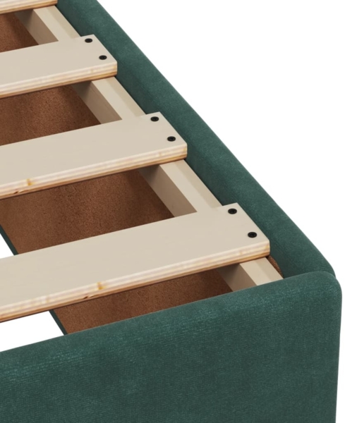 vidaXL Boxspringbett mit Matratze Dunkelgrün 90x190 cm Samt 3286201 Bild 10