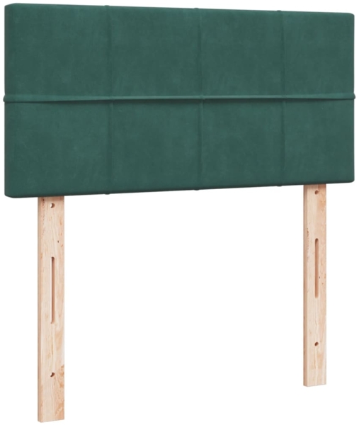 vidaXL Boxspringbett mit Matratze Dunkelgrün 90x190 cm Samt 3286201 Bild 7