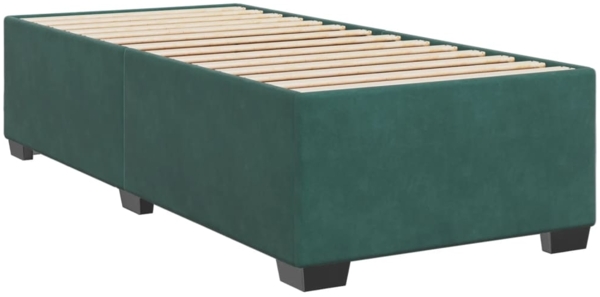 vidaXL Boxspringbett mit Matratze Dunkelgrün 90x190 cm Samt 3286201 Bild 4