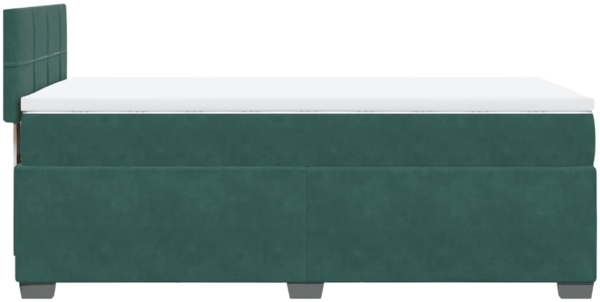 vidaXL Boxspringbett mit Matratze Dunkelgrün 90x190 cm Samt 3286201 Bild 8