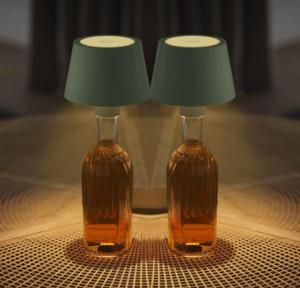 Northpoint LED Außen-Tischleuchte Flaschenlampe mit Touchsensor & Akku Dimmbar