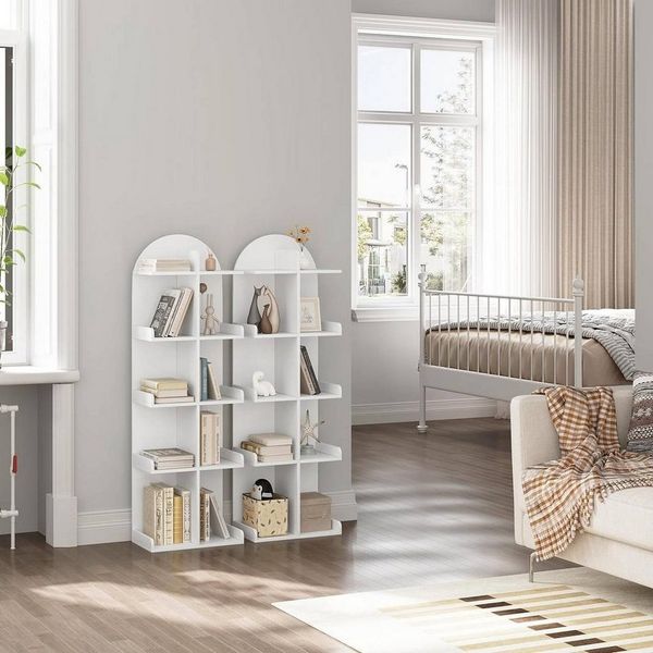 Woltu Bücherregal, 1-tlg, Standregal mit 10 Ablagen auf 5 Ebenen
