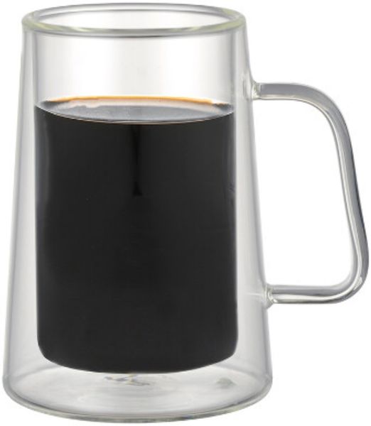 4-teiliges Set Doppelwandige Espressogläser mit Henkel, Hitzebeständig - 80ml Transparent