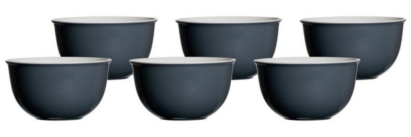 Ritzenhoff & Breker DOPPIO Müslischale 14 cm anthrazit 6er Set