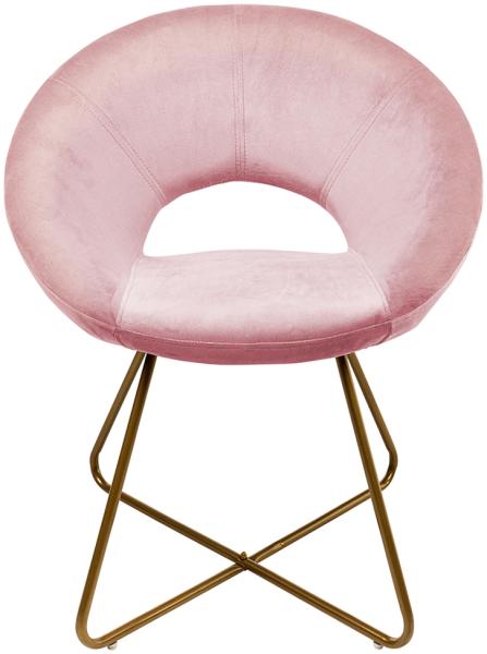 HOME DELUXE Samtstuhl SELESA - Rosa