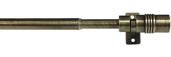 indeko Scheibenstange Triest, Ø 10 mm, 1-läufig, ausziehbar, verschraubt, Eisen