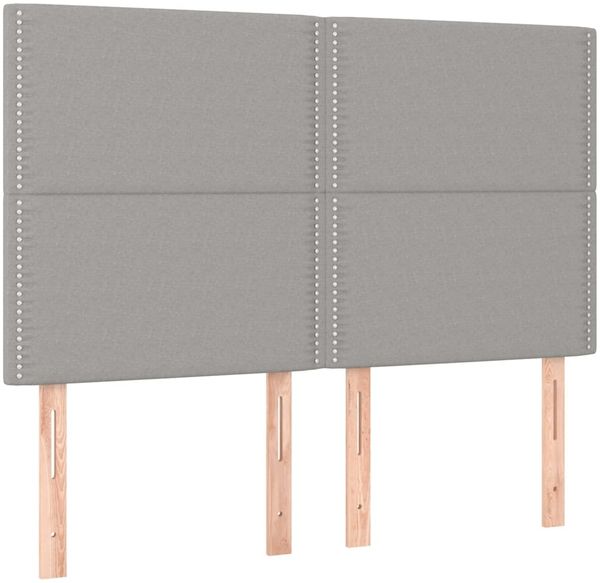 vidaXL Bettgestell ohne Matratze Hellgrau 140x190 cm Stoff 3124968 Bild 9