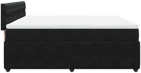 vidaXL Boxspringbett mit Matratze Schwarz 200x200 cm Samt 3287838 Bild 8