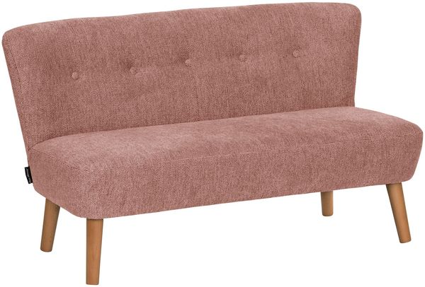 Kindersofa 2-Sitzer Katya Flachgewebe lachs
