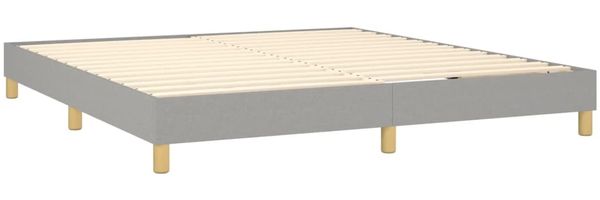 vidaXL Boxspringbett mit Matratze Hellgrau 180x200 cm Stoff 3144191 Bild 4