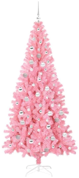 vidaXL Weihnachtsbaum mit 300 LEDs mit Ständer Rosa 210 cm PVC 3396443 Bild 3