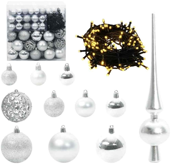 vidaXL Weihnachtsbaum mit 300 LEDs mit Ständer Rosa 210 cm PVC 3396443 Bild 5