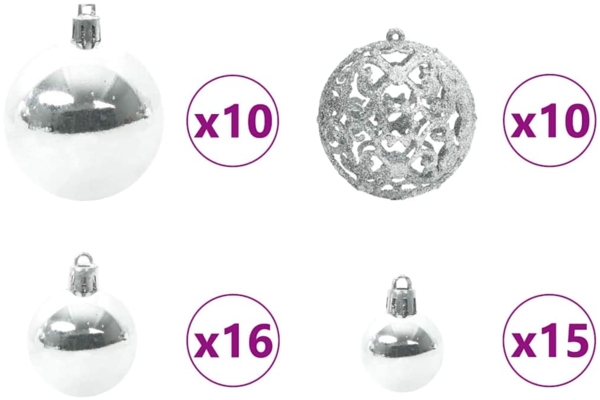 vidaXL Weihnachtsbaum mit 300 LEDs mit Ständer Rosa 210 cm PVC 3396443 Bild 7