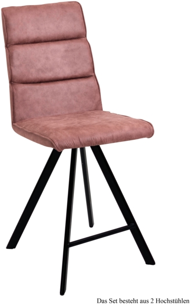 Thekenstuhl drehbar (2er-Set) Devinne 47x109x60 Schwarz/Rosewood